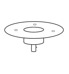 Tube fixing flange EHS RB Painted mild steel